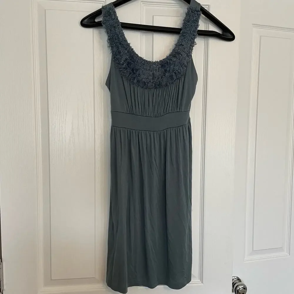 Soprano cotton stretch dress with embellished neckline.  Size S. Cocktail.
